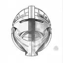 spartan helmet tattoo design idea