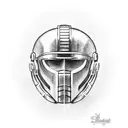 spartan helmet tattoo design idea