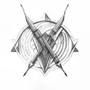 Arrow with dragon tattoo design idea