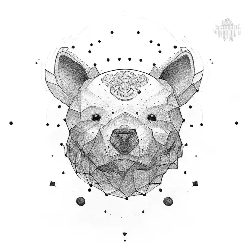 guerrero con un oso tattoo design idea