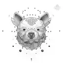 guerrero con un oso tattoo design idea
