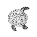 Turtle runing through peanut butter  tattoo design idea