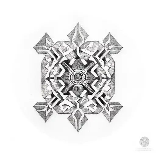 Create a tattoo of a camera lens with intricate dotwork patterns, inspired by the design of a car tire tattoo design idea