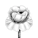 ice cream cone with a poppy flower tattoo design idea