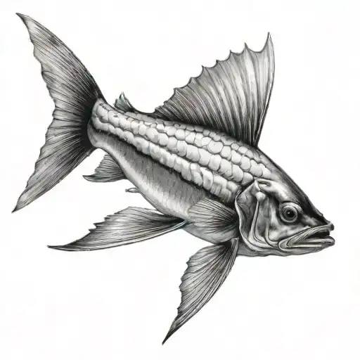 snook realism ocean tattoo design idea