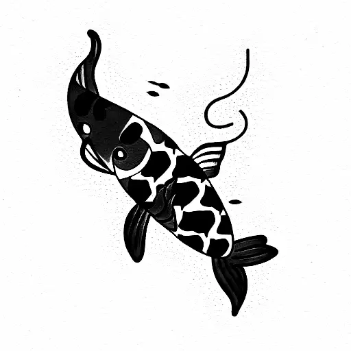 Minimalist Koi Fish Tattoo Idea  BlackInk
