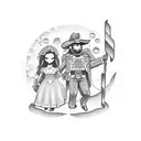 make mariachi and wife tattoo design idea