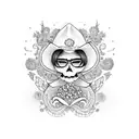 make mariachi and wife tattoo design idea