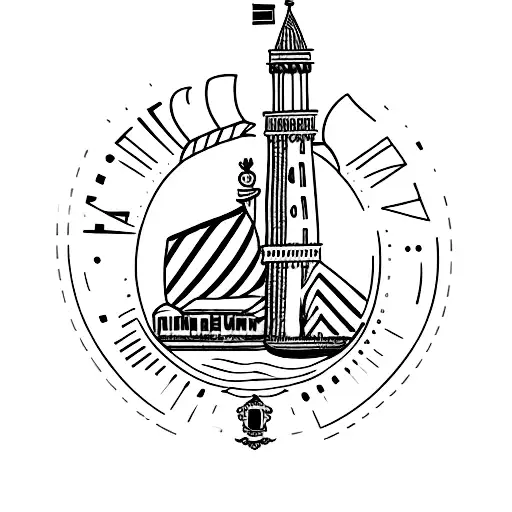 gondolier Venice  tattoo design idea