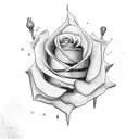 Sword with rose tattoo design idea