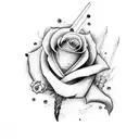 Sword with rose tattoo design idea