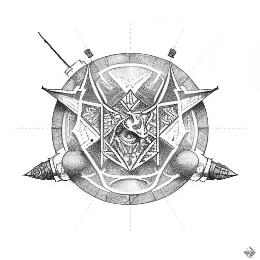 druid DnD air traffic control tattoo design idea