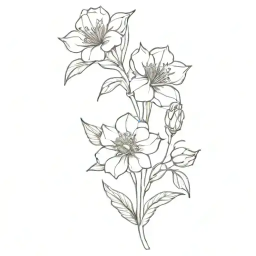 January, February, july, july, september birth flowers   tattoo design idea