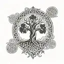 celtic tree intertwined with christianity ruining me tattoo design idea