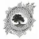 celtic tree intertwined with christianity ruining me tattoo design idea