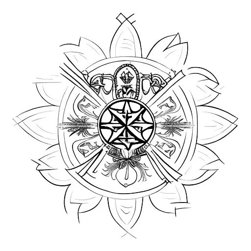 maltese cross tattoo design idea