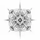 maltese cross tattoo design idea