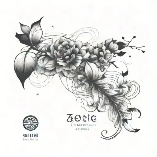 date and name written tattoo design idea