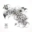 date and name written tattoo design idea
