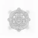 torii gate in water  tattoo design idea