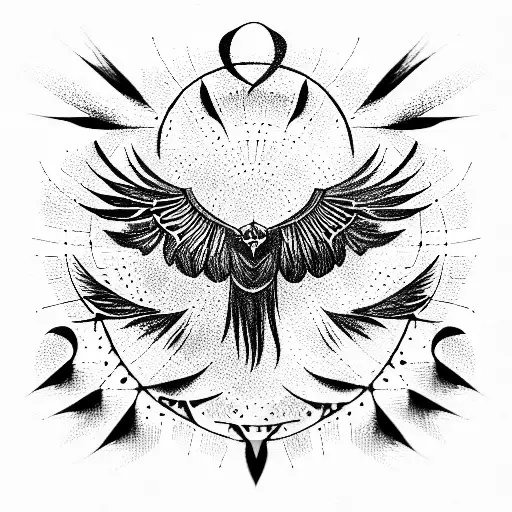 vulture tattoo design idea