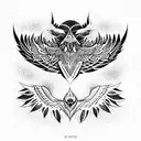 vulture tattoo design idea