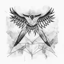 vulture tattoo design idea