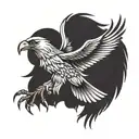 eagle with wings spread tattoo design idea