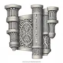 vector persepolis column tattoo design idea