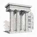 vector persepolis column tattoo design idea