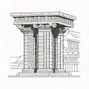 vector persepolis column tattoo design idea