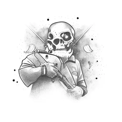 Barrio, estrellas y amigos  tattoo design idea