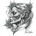 pain hatred grief sorrow tattoo design idea