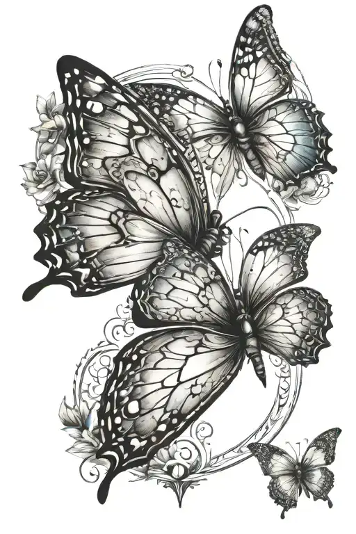 tomorrowland butterfly logo tattoo design idea