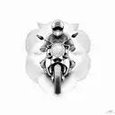 motorbike sprocket with words give heaven some hell inside it  tattoo design idea