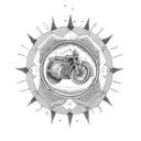 motorbike sprocket with words give heaven some hell inside it  tattoo design idea