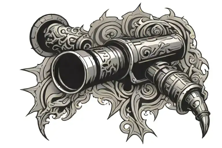 welding torch surrounded tattoo design idea