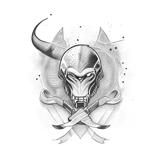 the words "coward" and "hero" intertwined tattoo design idea