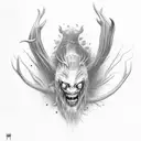 Wendigo tattoo design idea