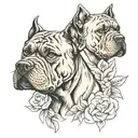 cane corso dog tattoo design idea