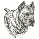 cane corso dog tattoo design idea