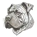 cane corso dog tattoo design idea