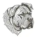cane corso dog tattoo design idea