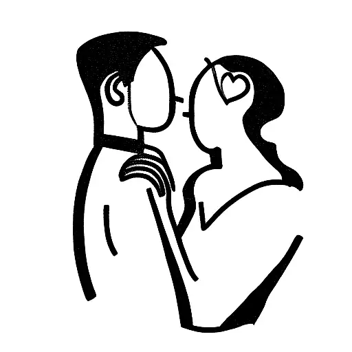 photograph of couple at school dance tattoo design idea