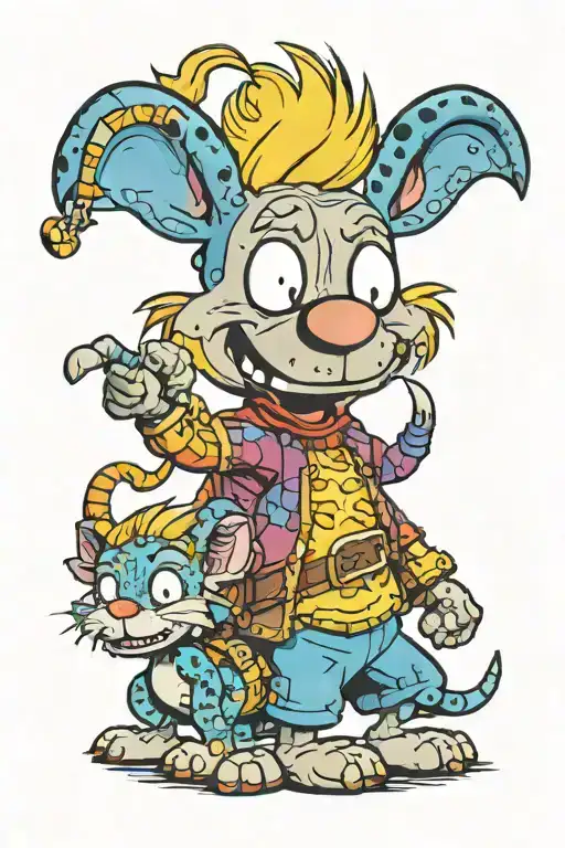 rugrats Chuckie Finster Celtics leopard Viking elephant tattoo design idea
