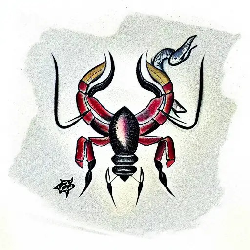 scorpion tattoo design idea