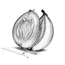 red onion tattoo design idea