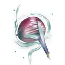 red onion tattoo design idea
