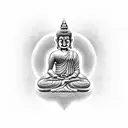 sree chakra budha tattoo design idea