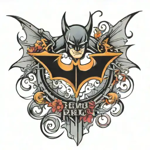 batman logo tattoo design idea